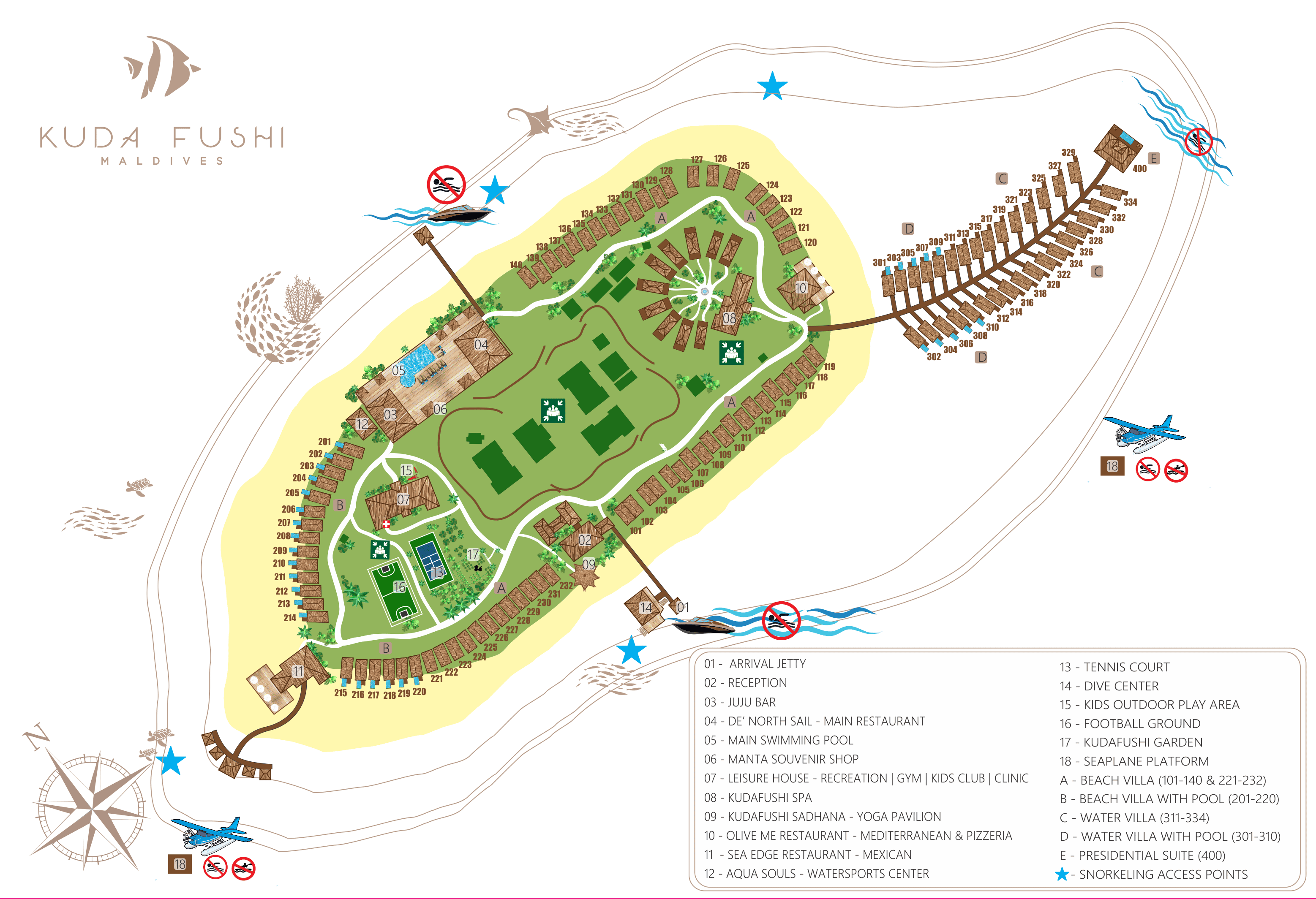 Kudafushi Resort Map